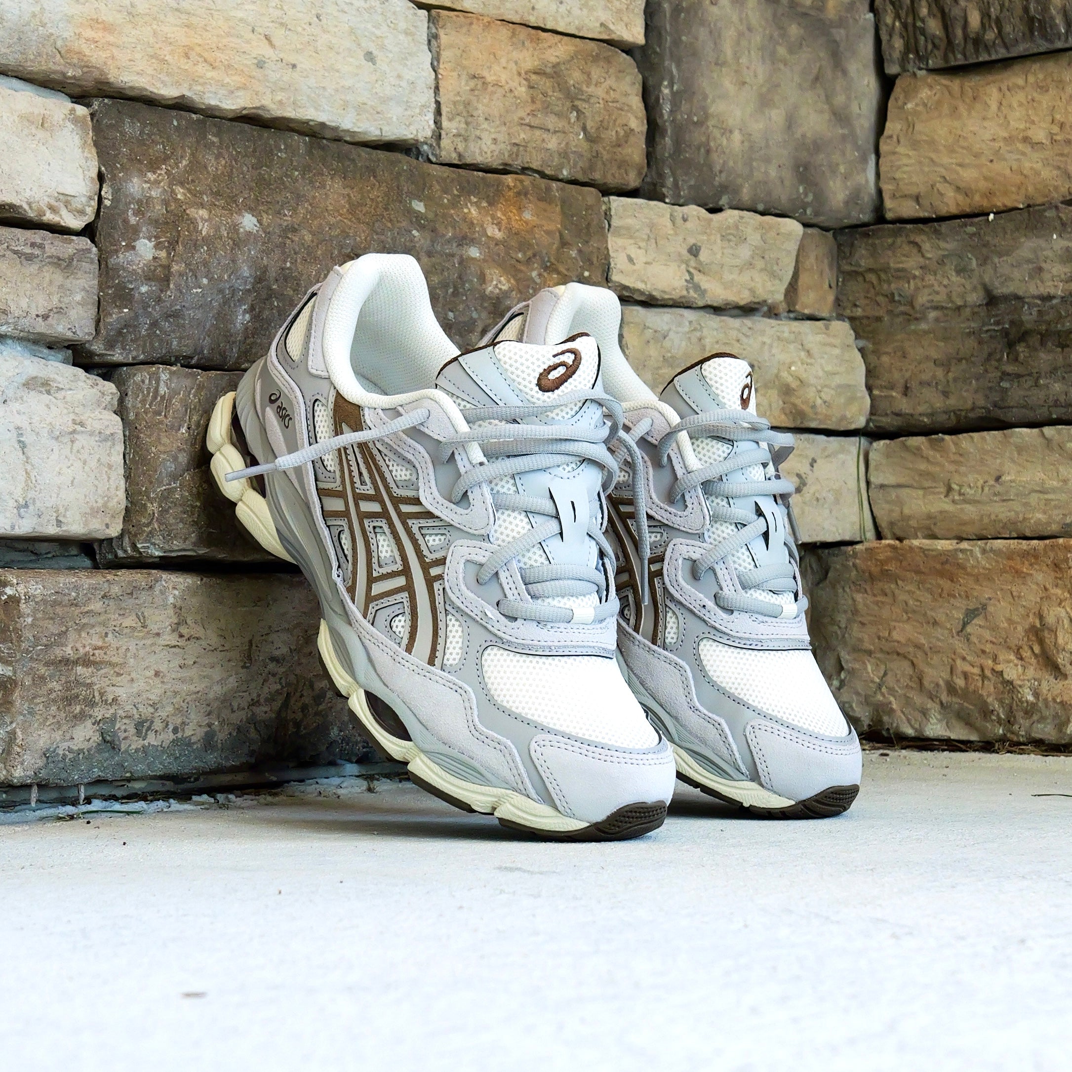 Mens Asics Gel-NYC (Cream/Cement Grey)