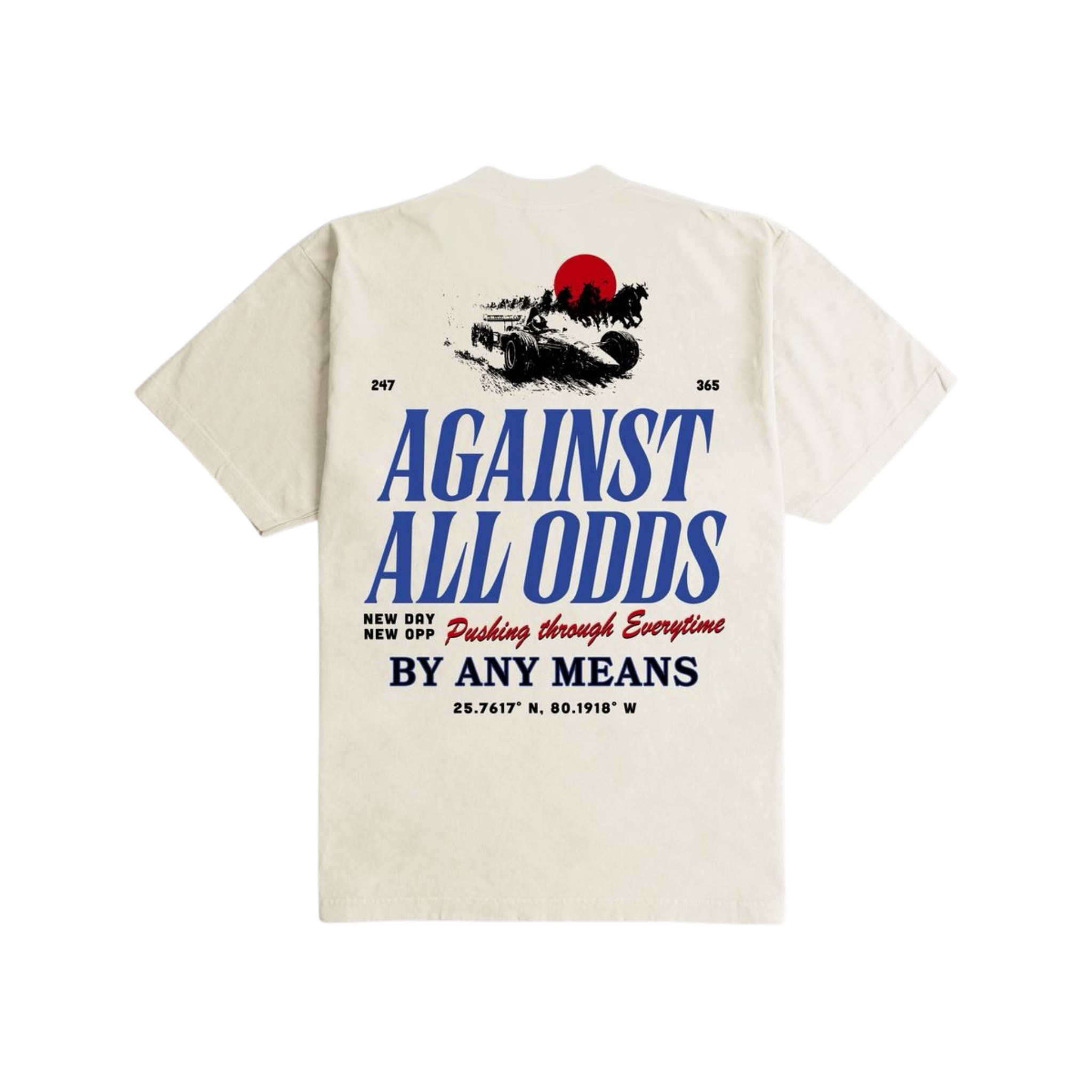 Outrank "Against All Odds" Heavyweight T-shirt (Cream)