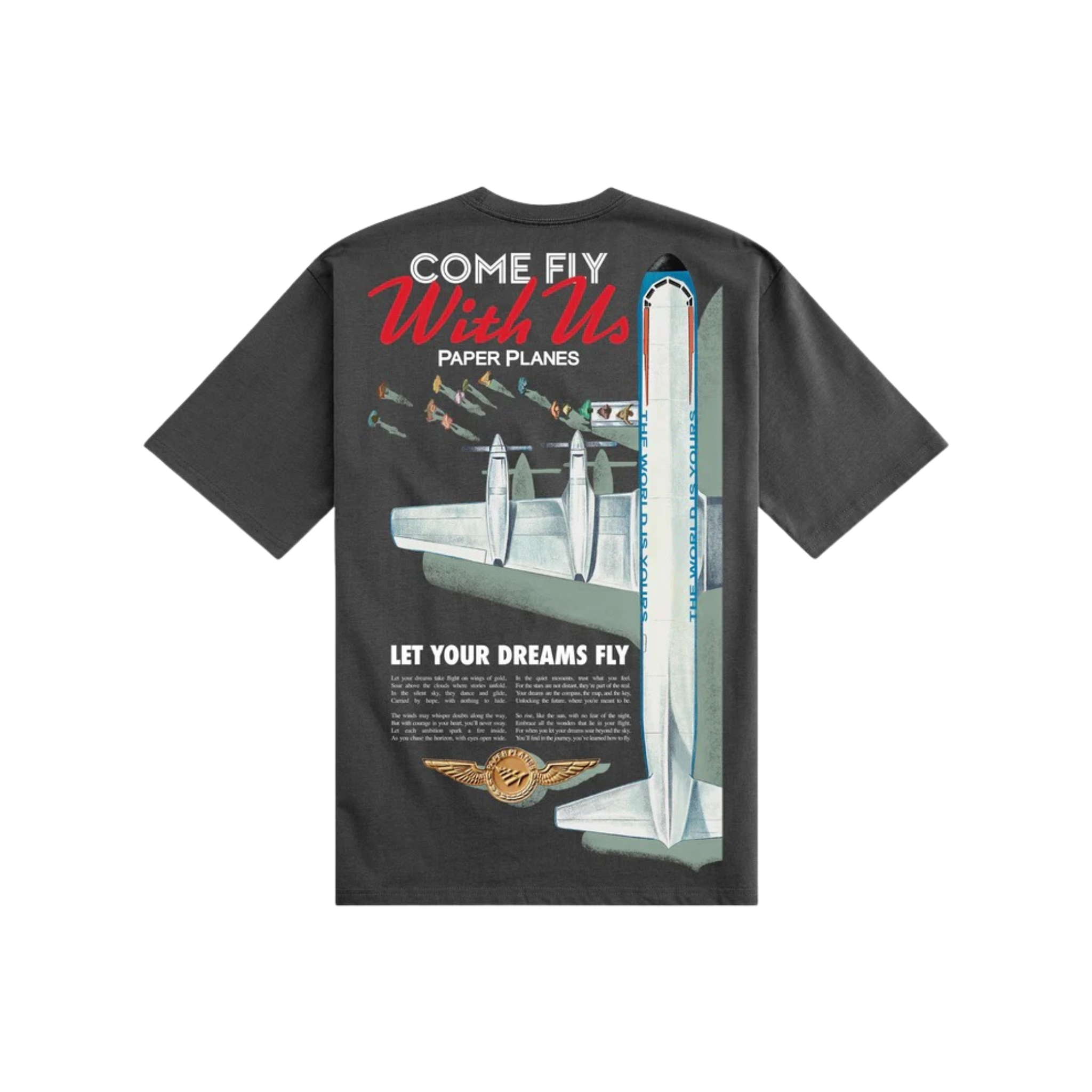 Paper Planes "Let Your Dreams Fly" (Washed Black)