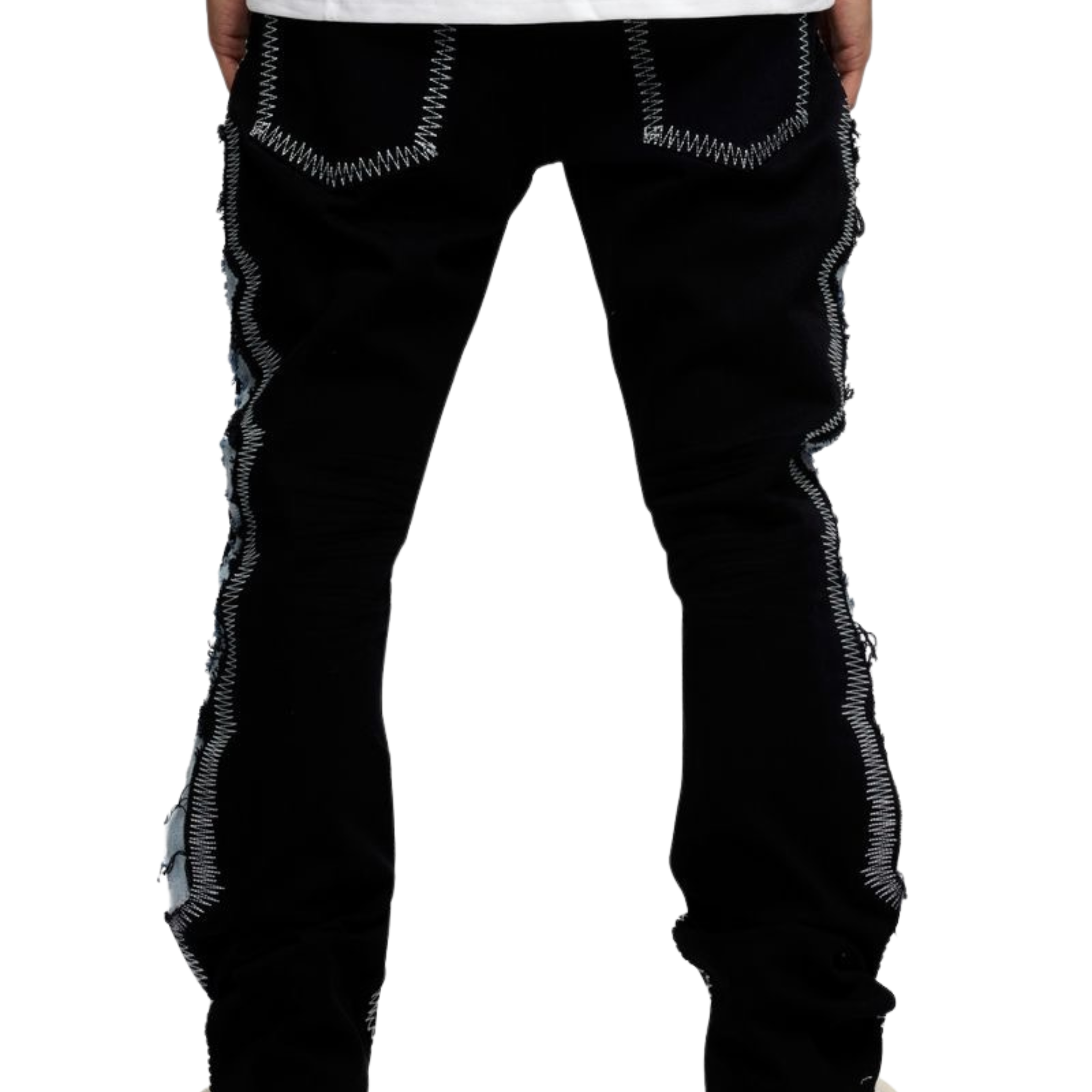 VALABASAS "Spectral" Stacked Denim (Black/Blue)