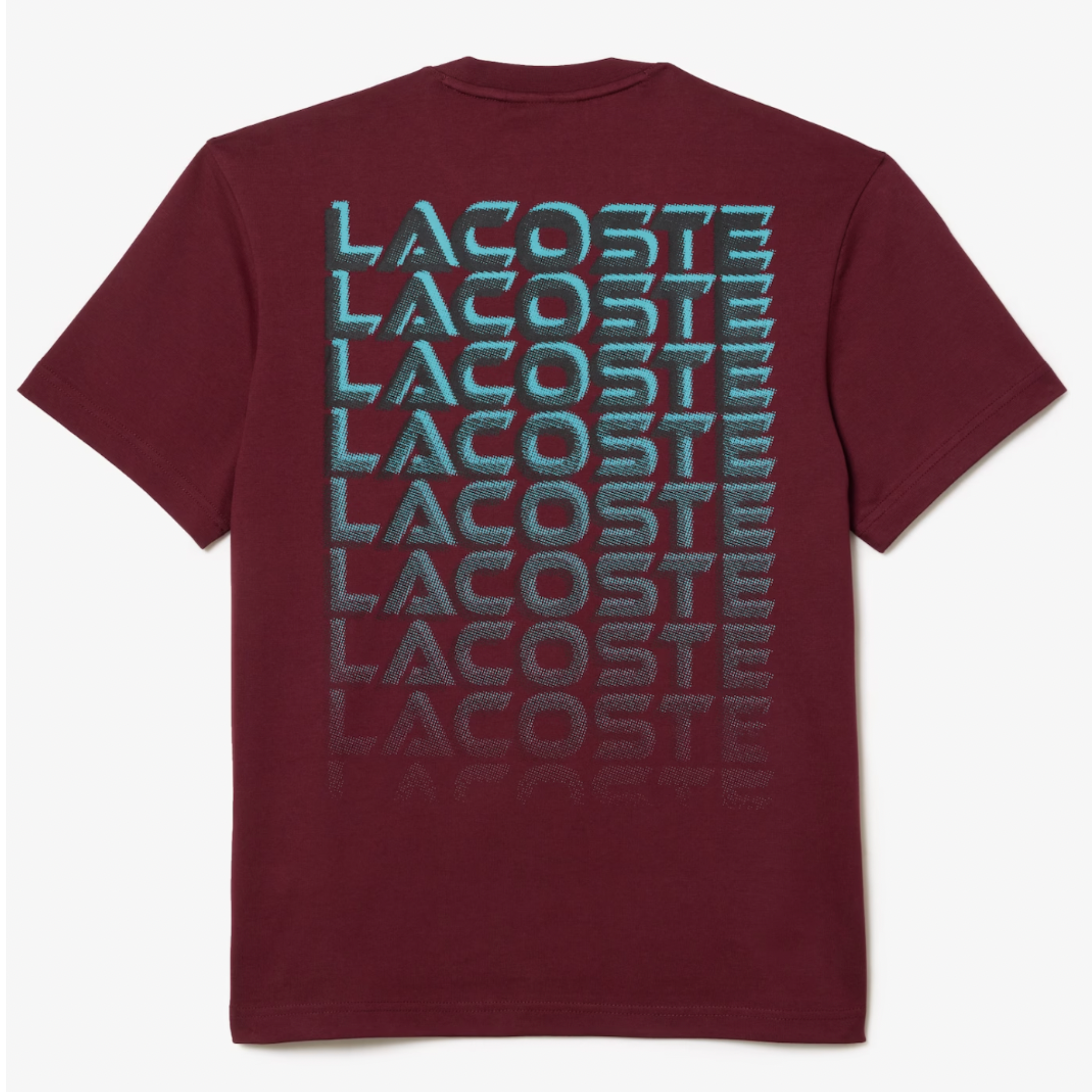 Lacoste Unisex Printed Heavy Cotton Jersey T-Shirt (Bordeaux) - Lacoste