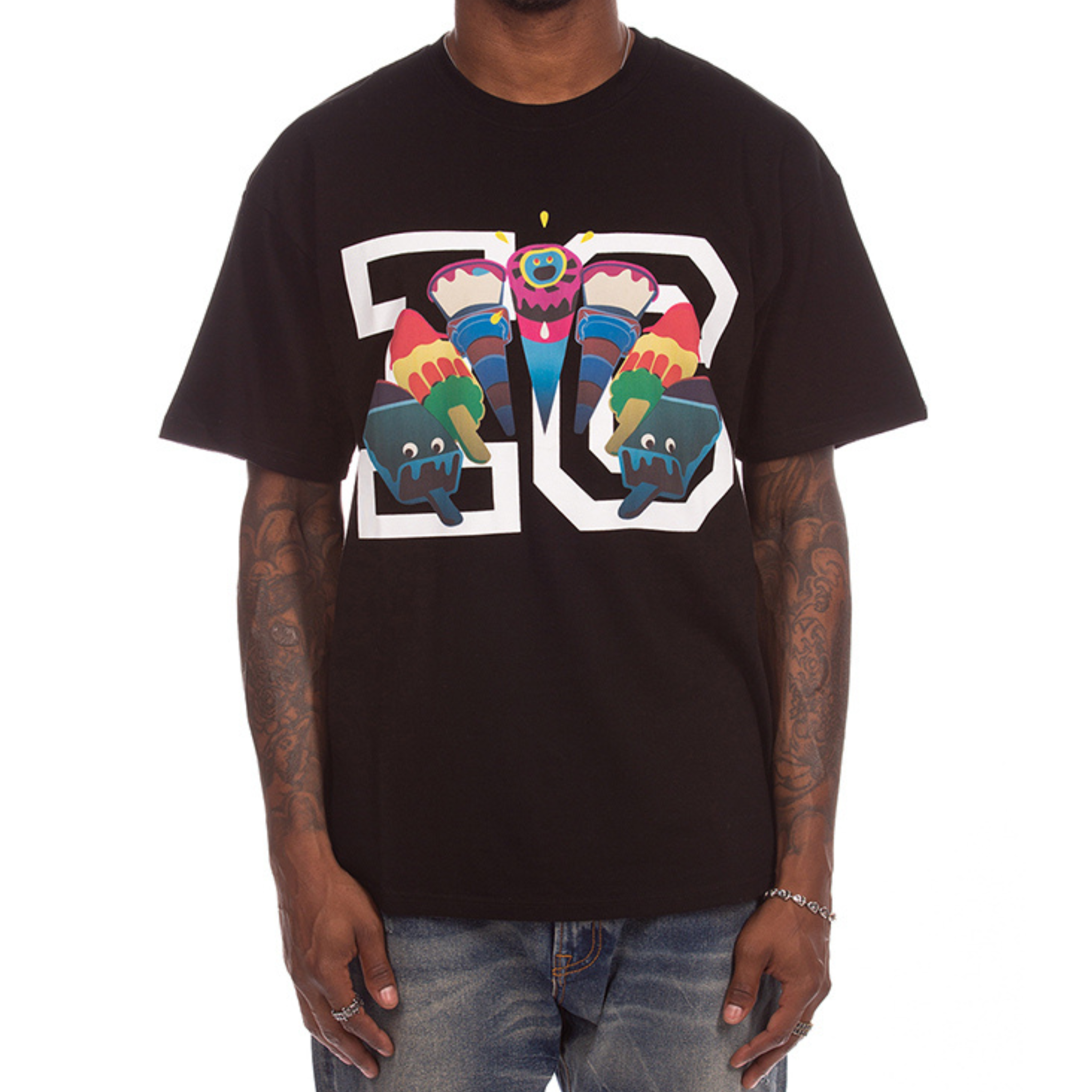 Icecream "Friends" SS Tee (Black) - Ice Cream