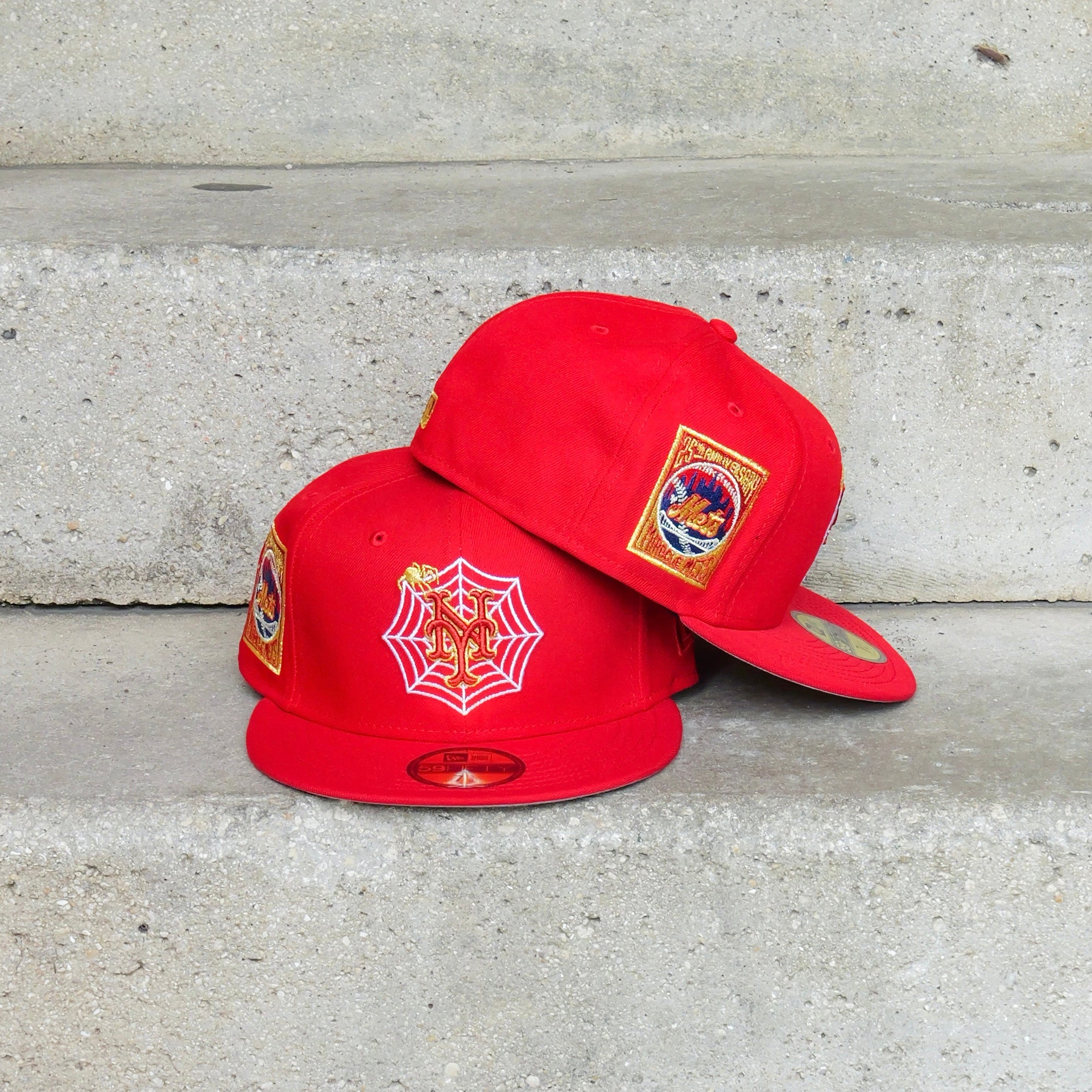 New Era New York Mets 25th Anniversary Side Patch Fitted (Red)