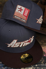 New Era Houston Astros 2000 Inaugural Season Grey UV 59Fifty Fitted (Graphite/Burnt Wood) - New Era