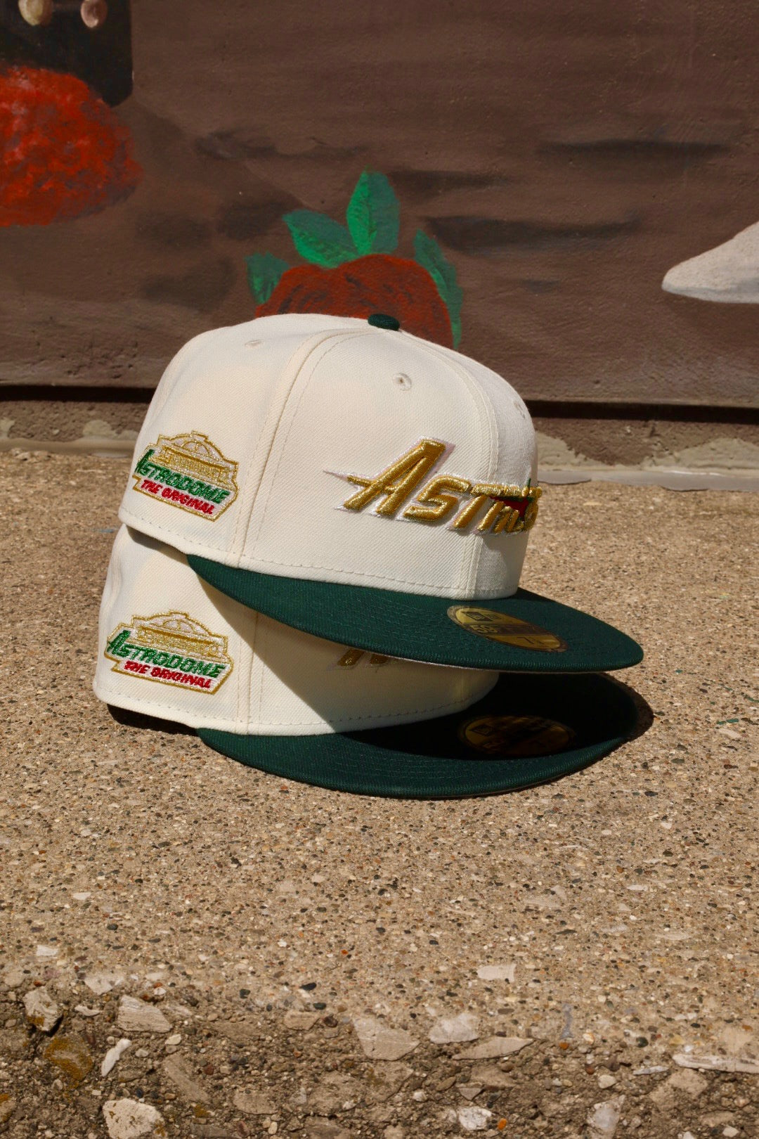 New Era Houston Astros Astrodome The Original Side Patch Grey UV 59Fifty Fitted (Chrome/Green)