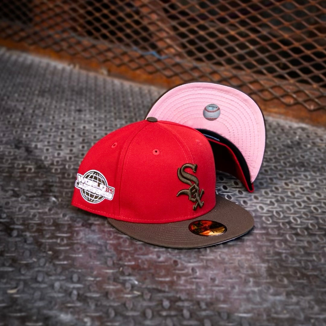 New Era Chicago White Sox 2005 World Series Pink UV (Red/Brown) 59Fifty Fitted