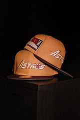 New Era Houston Astros Side Side Patch 59Fifty Fitted (Light Bronze/Burnt Wood)