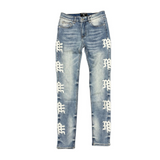 Mixed Emotion "Monogram" Denim (Blue Wash)