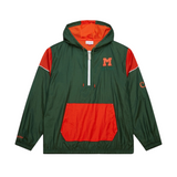 Mitchell & Ness Authentic "Miami Hurricanes Anorak Vintage Logo" Half-Zip Jacket - Green