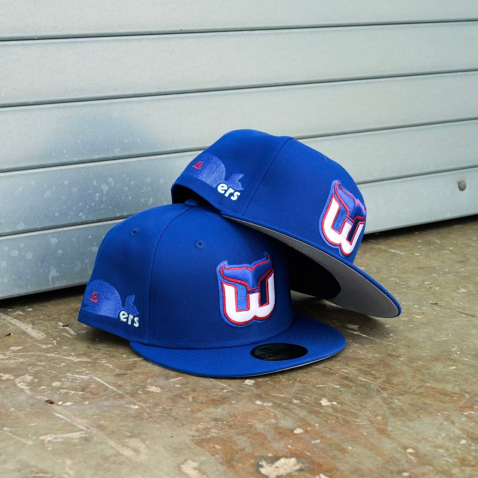 New Era Hartford Whalers Side Patch Fitted (Royal) - New Era