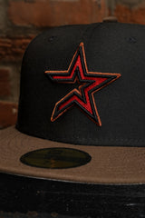 New Era Houston Astros 2005 World Series Side Patch Grey UV 59Fifty Fitted (Black/Walnut)