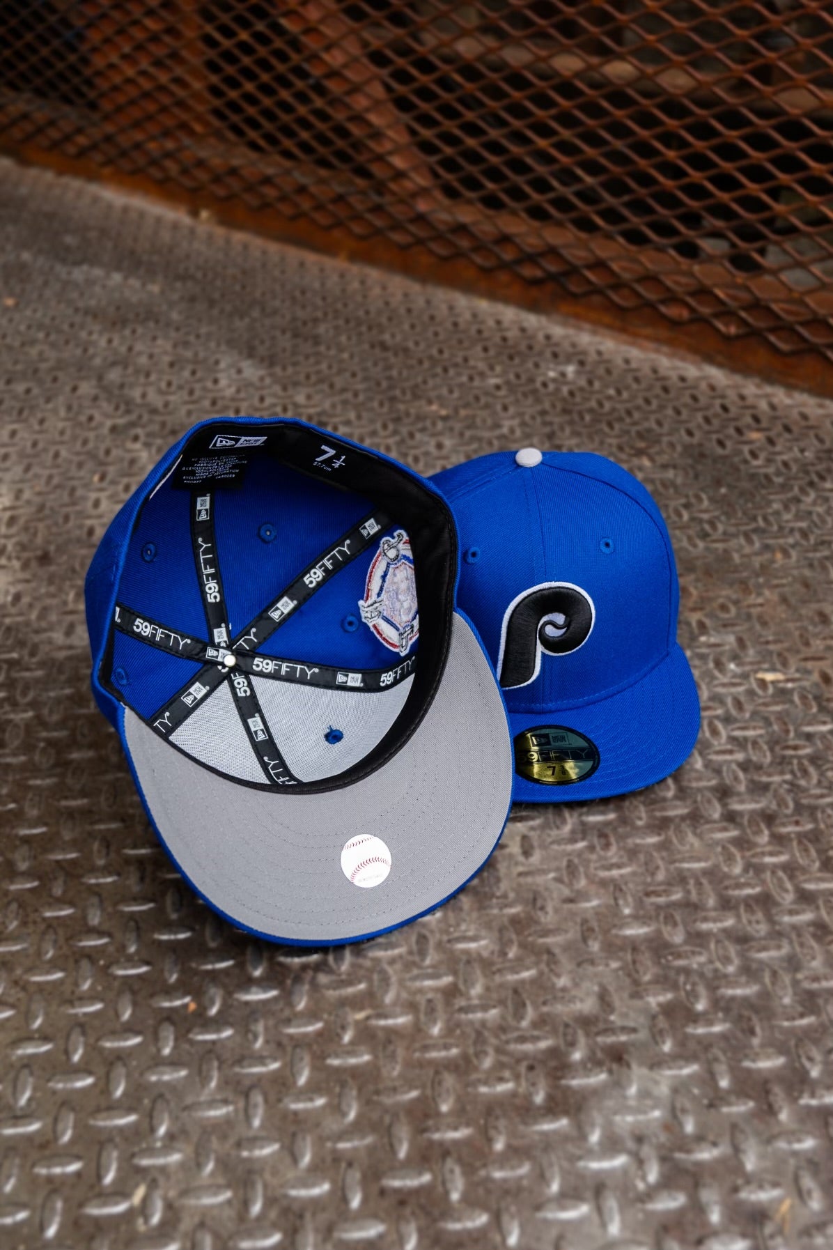 New Era Philadelphia Phillies 100th Anniversary Grey UV (Royal) 59Fifty Fitted