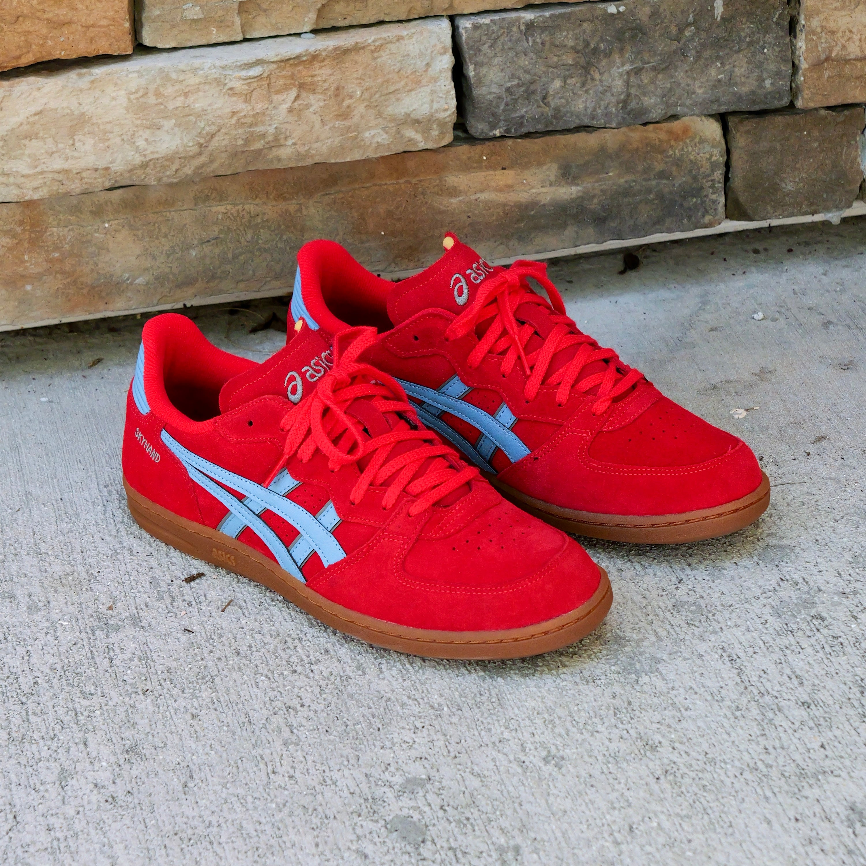 Mens Asics Skyhand OG (Electric Red/Harbor Blue) - Asics