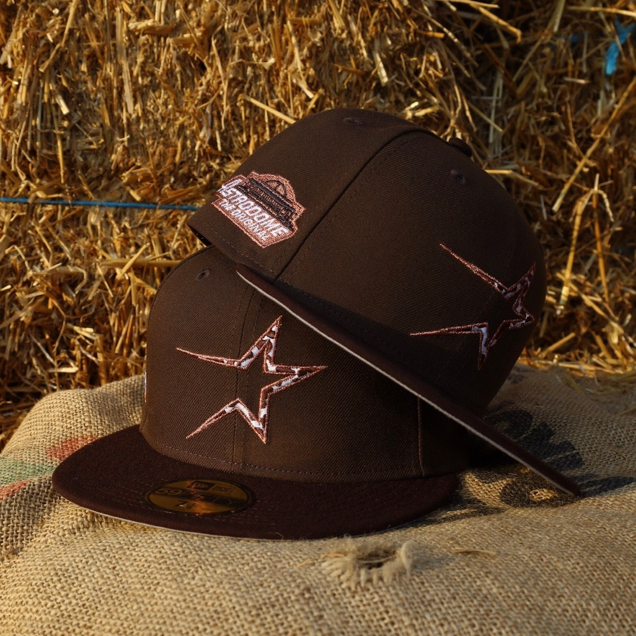 New Era Houston Astros Astrodome The Original Side Patch Fitted (Walnut/Burnt Wood)