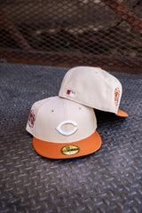 Cincinnati Reds 2003 Inaugural Season Grey UV (Mango Mocha/Orange) 59Fifty Fitted