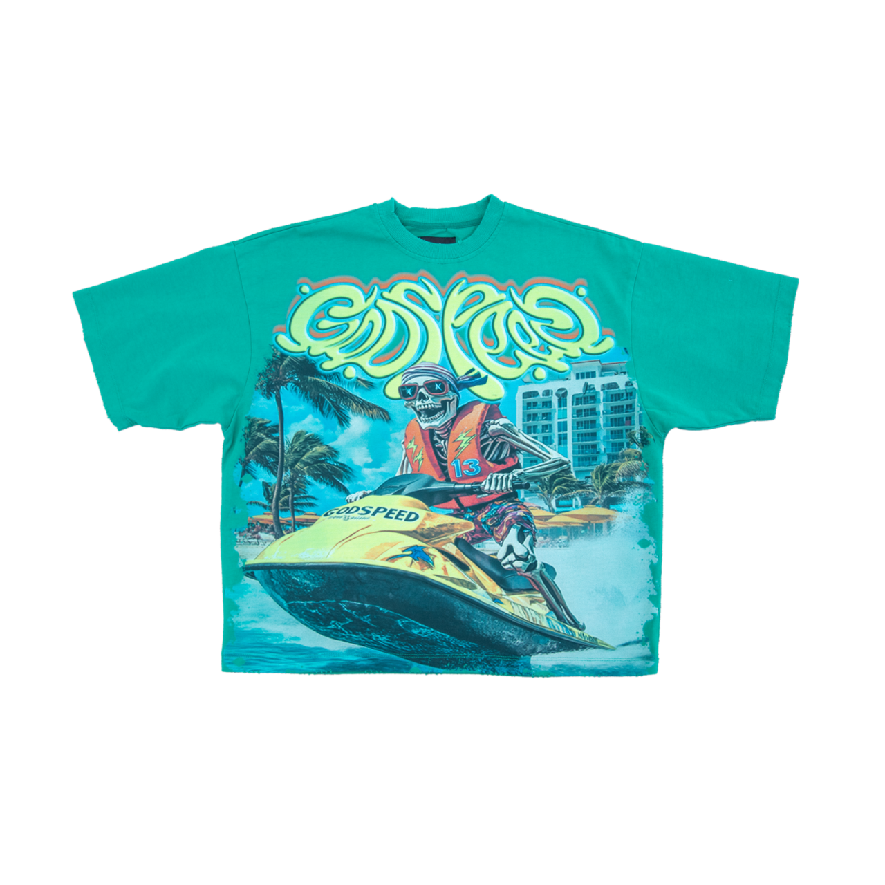 Godspeed Jetski (Green) T-Shirt - Godspeed