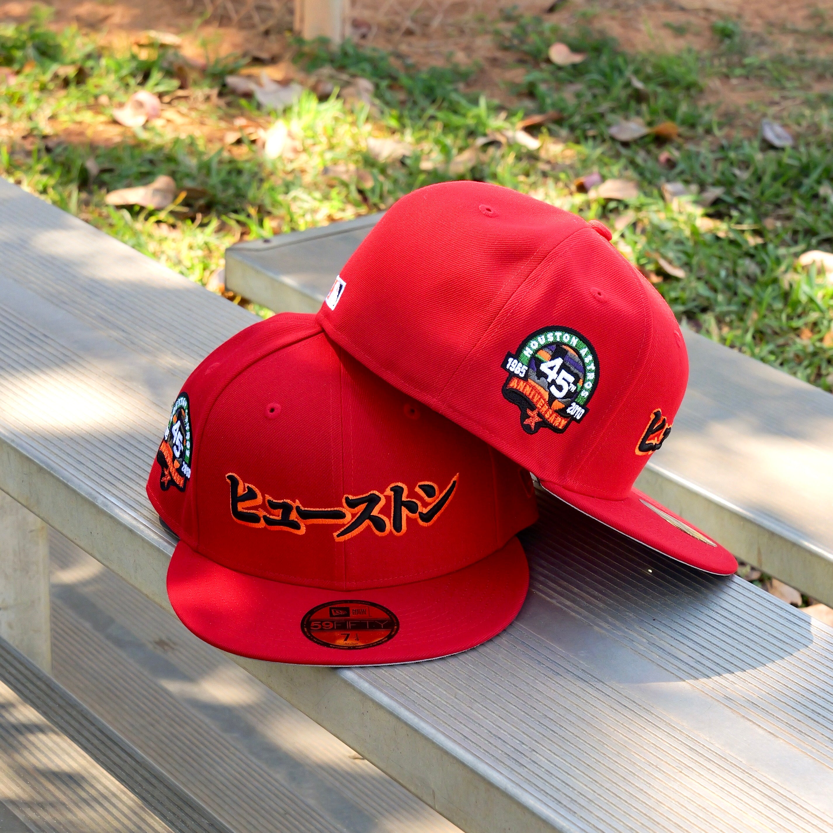 New Era Houston Astros Kanji 45th Anniversary Grey UV 59Fifty Fitted (Red) - New Era