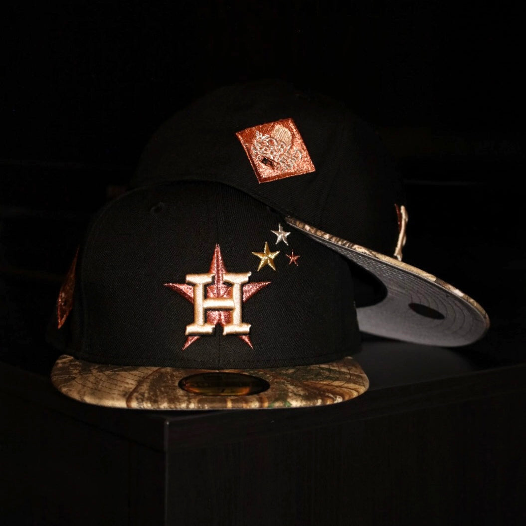 New Era Houston Astros 2017 World Series Side Patch 59Fifty Fitted (Black/Real Tree Camo) - New Era