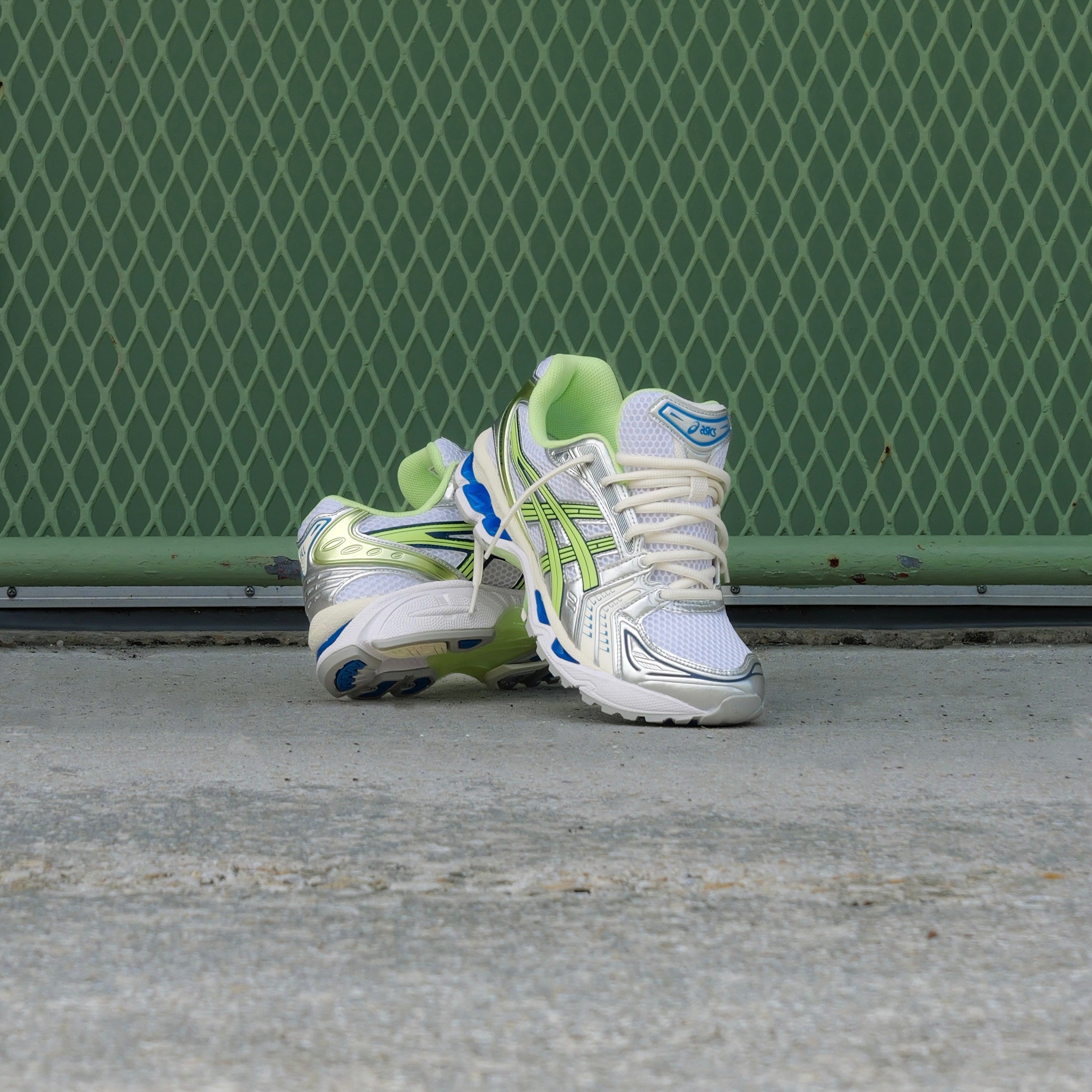 Mens Asics Gel-Kayano 14 (White/Lime Green)