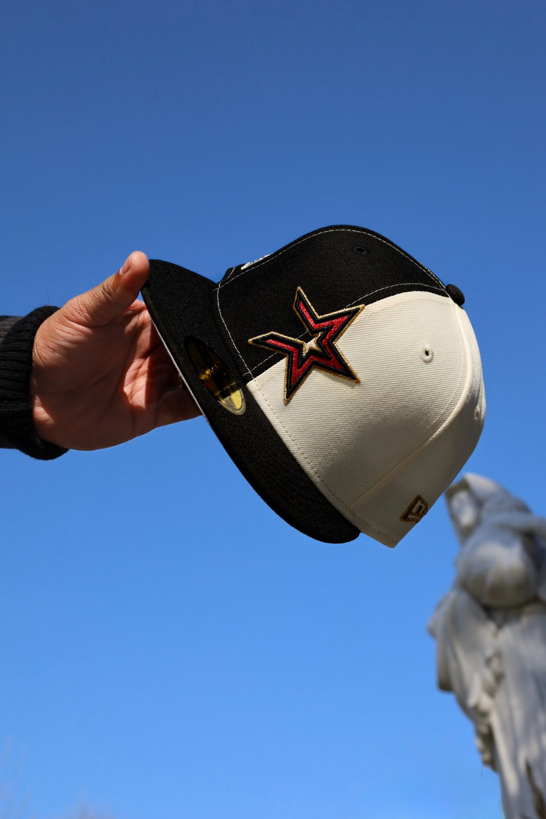 New Era Houston Astros 1964 New York ASG Side Patch Grey UV 59Fifty Fitted (Chrome/Black) - New Era