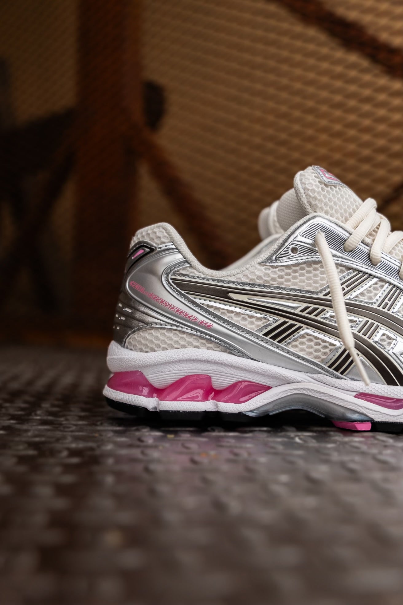 Mens Asics Gel-Kayano 14 (Cream/Sweet Pink)