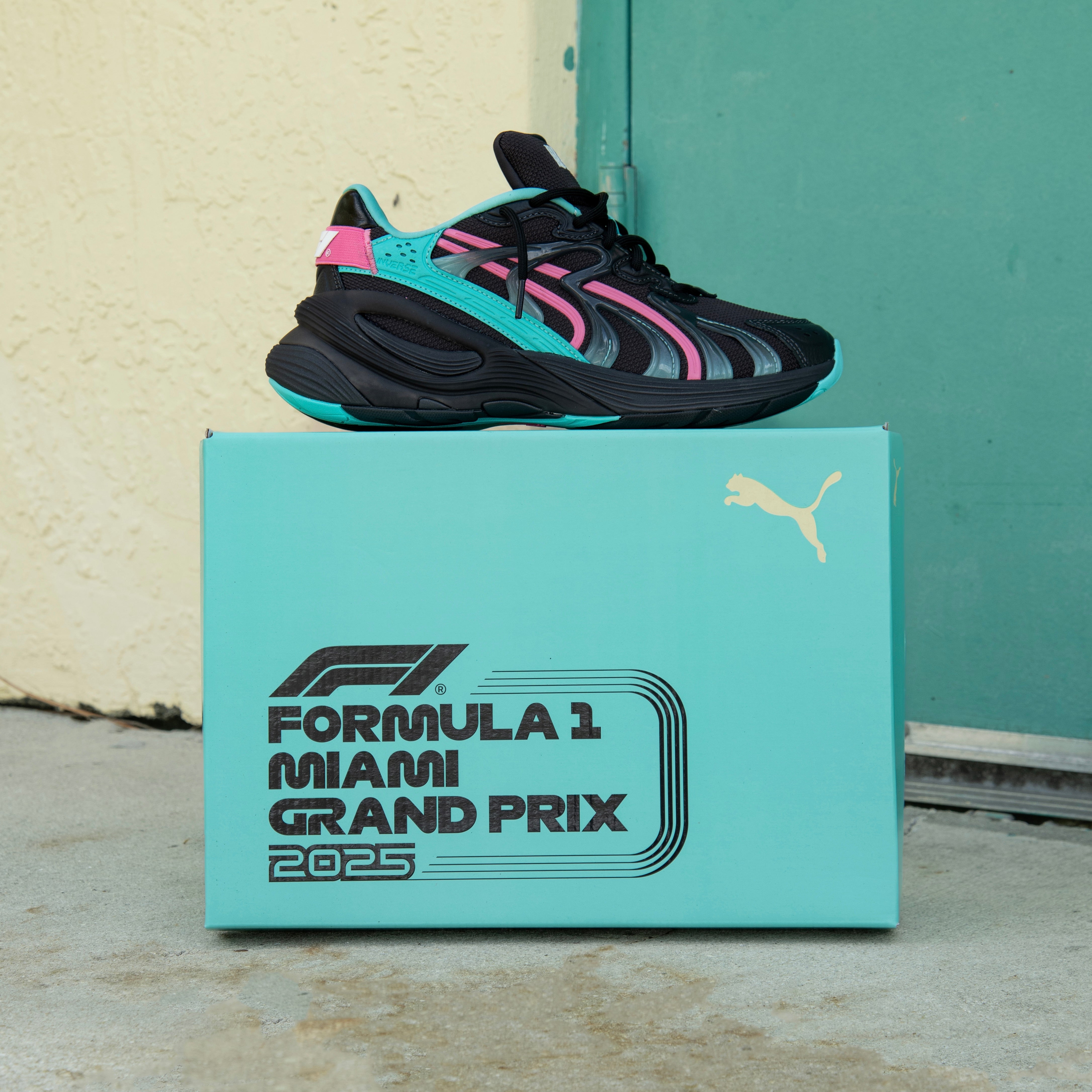 Mens Puma F1 Inverse Miami (Flat Dark Grey/Aquatic) - Puma