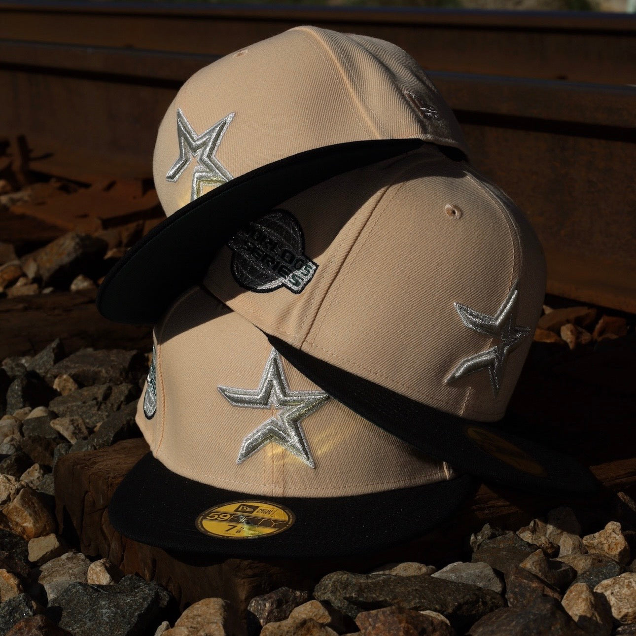 New Era Houston Astros 2005 World Series Side Patch Fitted (Mango Mocha)