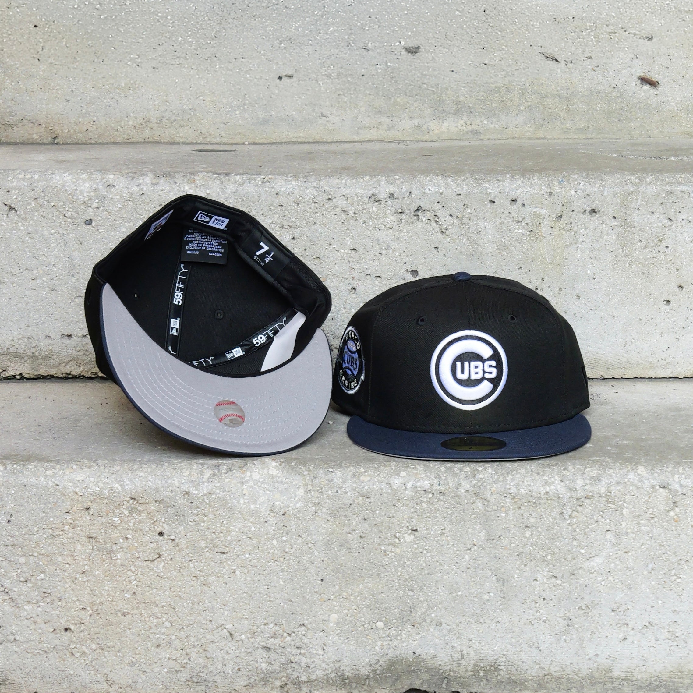 New Era Chicago Cubs World Series Side Patch Fitted (Black/Navy)