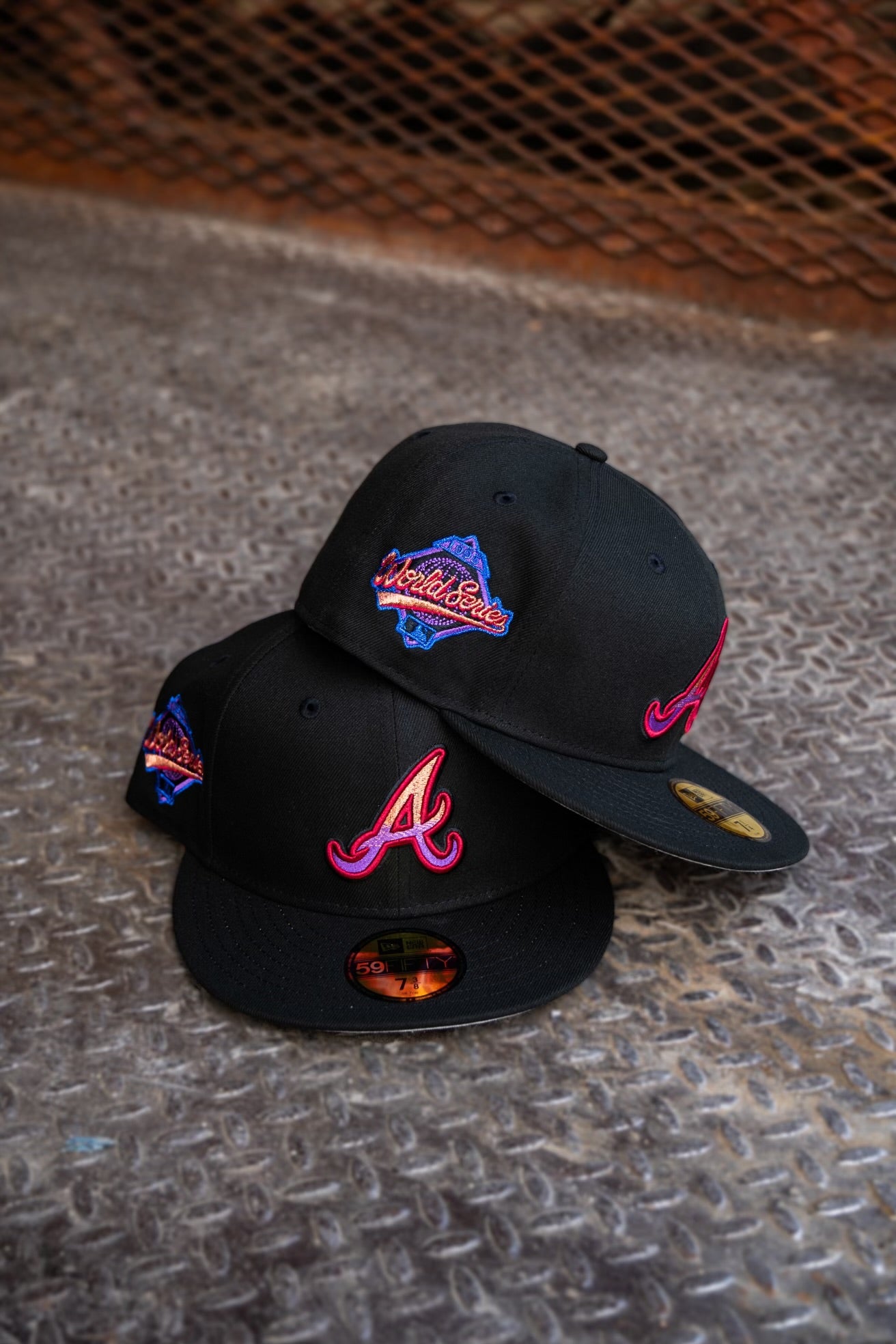 New Era Atlanta Braves 1995 World Series Grey UV (Black) 59Fifty Fitted