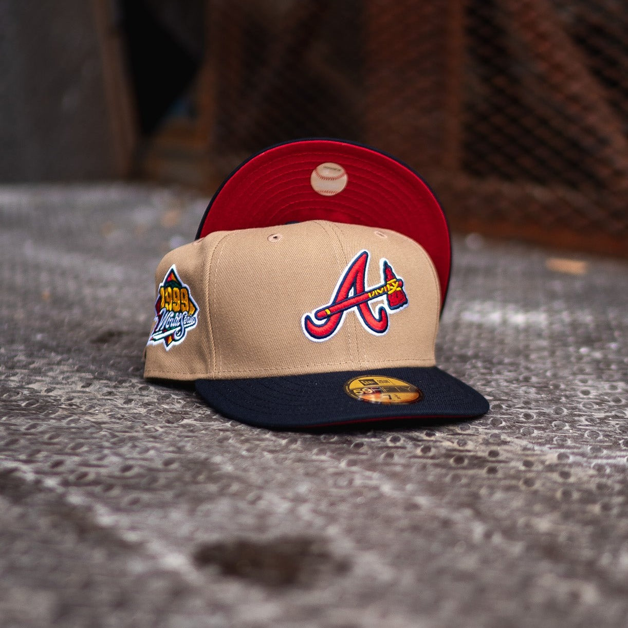 New Era Atlanta Braves 1999 WS Red UV (Beige/Navy) - New Era