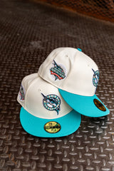 New Era Florida Marlins 2003 WS Champions Green UV 59Fifty Fitted (Off White/Teal)