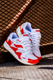 Mens Saucony Grid Shadow 2 (White/Red) - Saucony