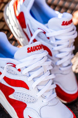 Mens Saucony Grid Shadow 2 (White/Red) - Saucony