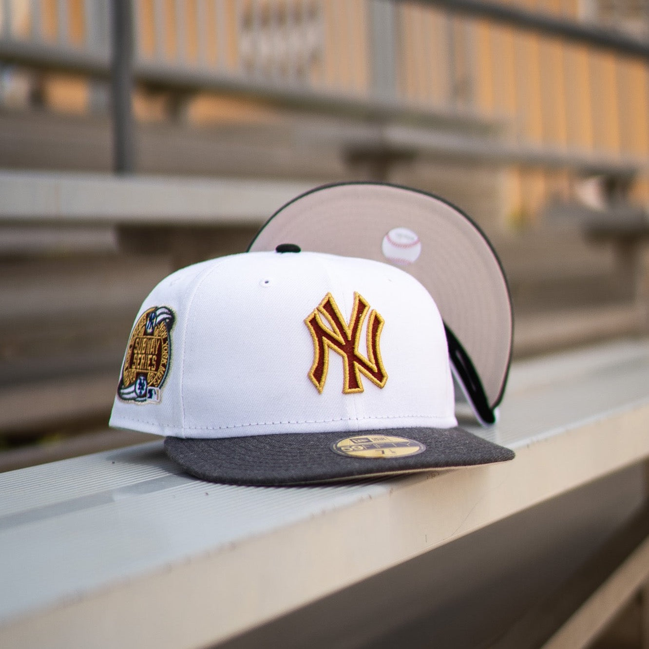 New Era New York Yankees Subway Series Stone UV (White/Wool) - New Era