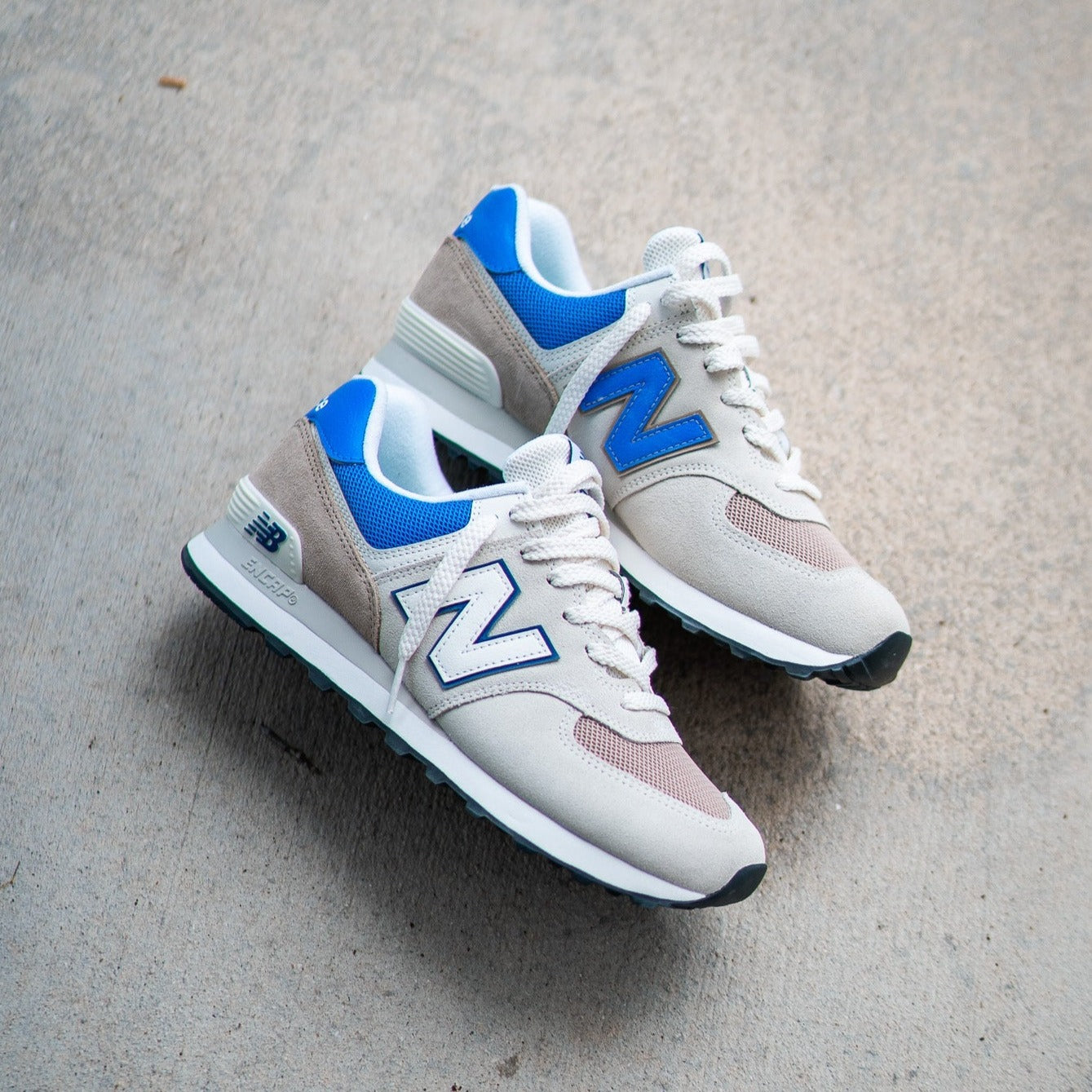 Mens New Balance 574 (White/Blue) - U574UY2 - New Balance