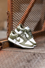 Women's Nike Dunk Low (White/Medium Olive)