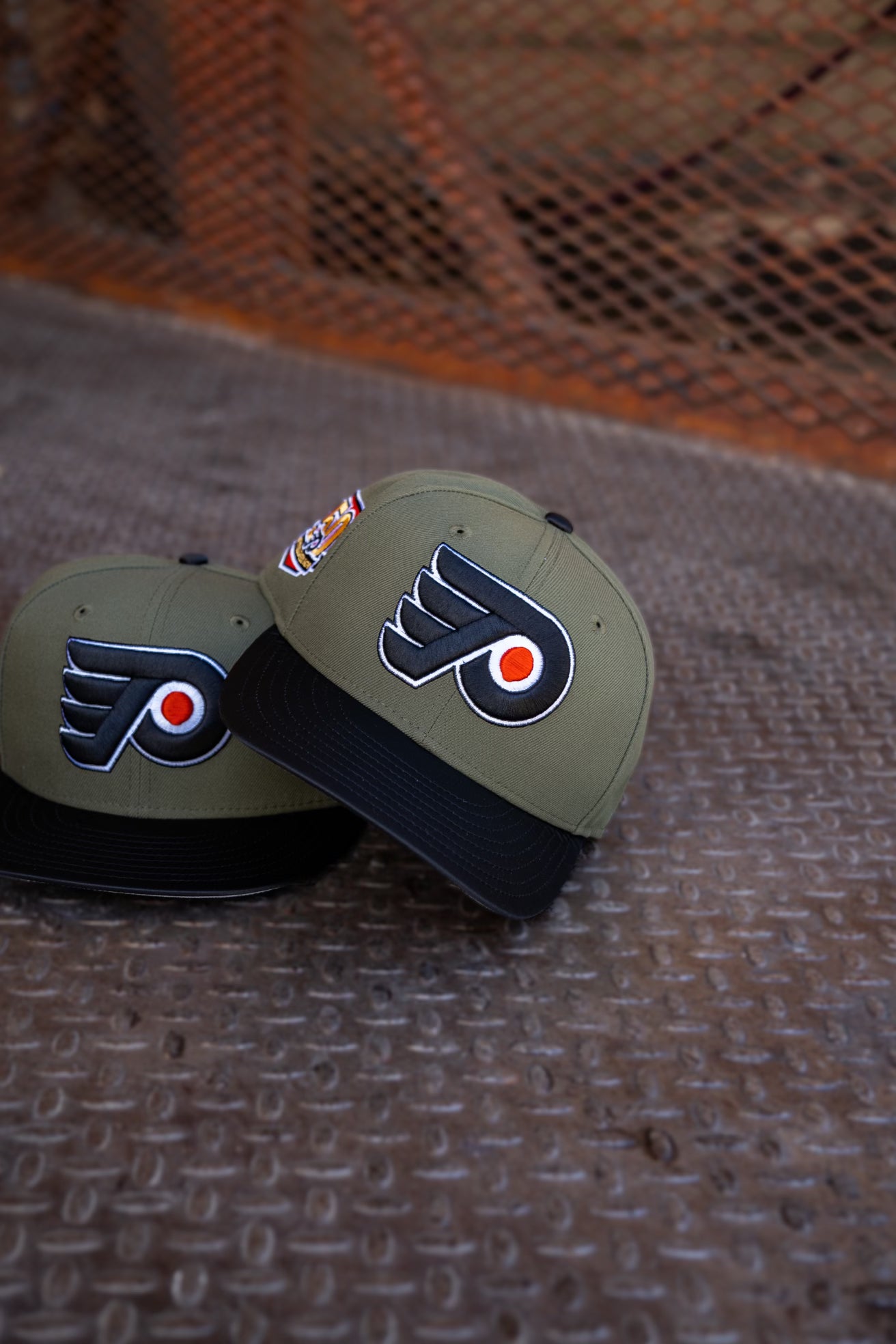 New Era Philadelphia Flyers 50th Anniversary Grey UV 59Fifty Fitted (Olive/Satin Black)