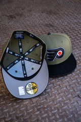 New Era Philadelphia Flyers 50th Anniversary Grey UV 59Fifty Fitted (Olive/Satin Black)