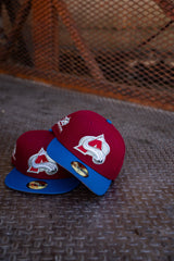 New Era Colorado Avalanche 2001 All-Star Game Pink UV 59Fifty Fitted (Cardinal/Seashore Blue)