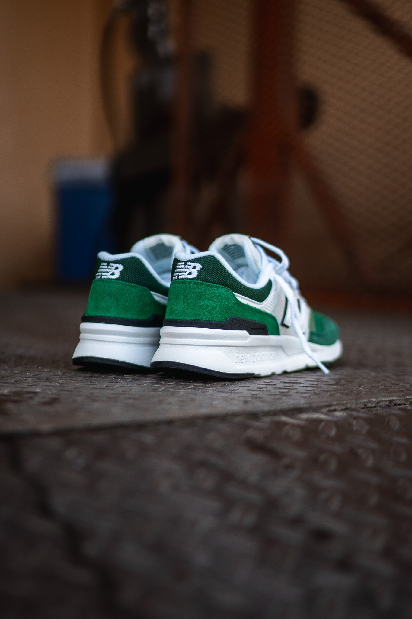 Mens New Balance 997H (White/Green) - CM997HOH - New Balance
