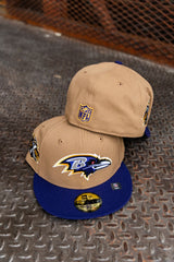 New Era Baltimore Ravens 10th Anniversary Green UV (Khaki/Purple) 59Fifty Fitted