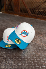 New Era Miami Dolphins 1987 Pro Bowl Pink UV (Off White/Teal) 59Fifty Fitted