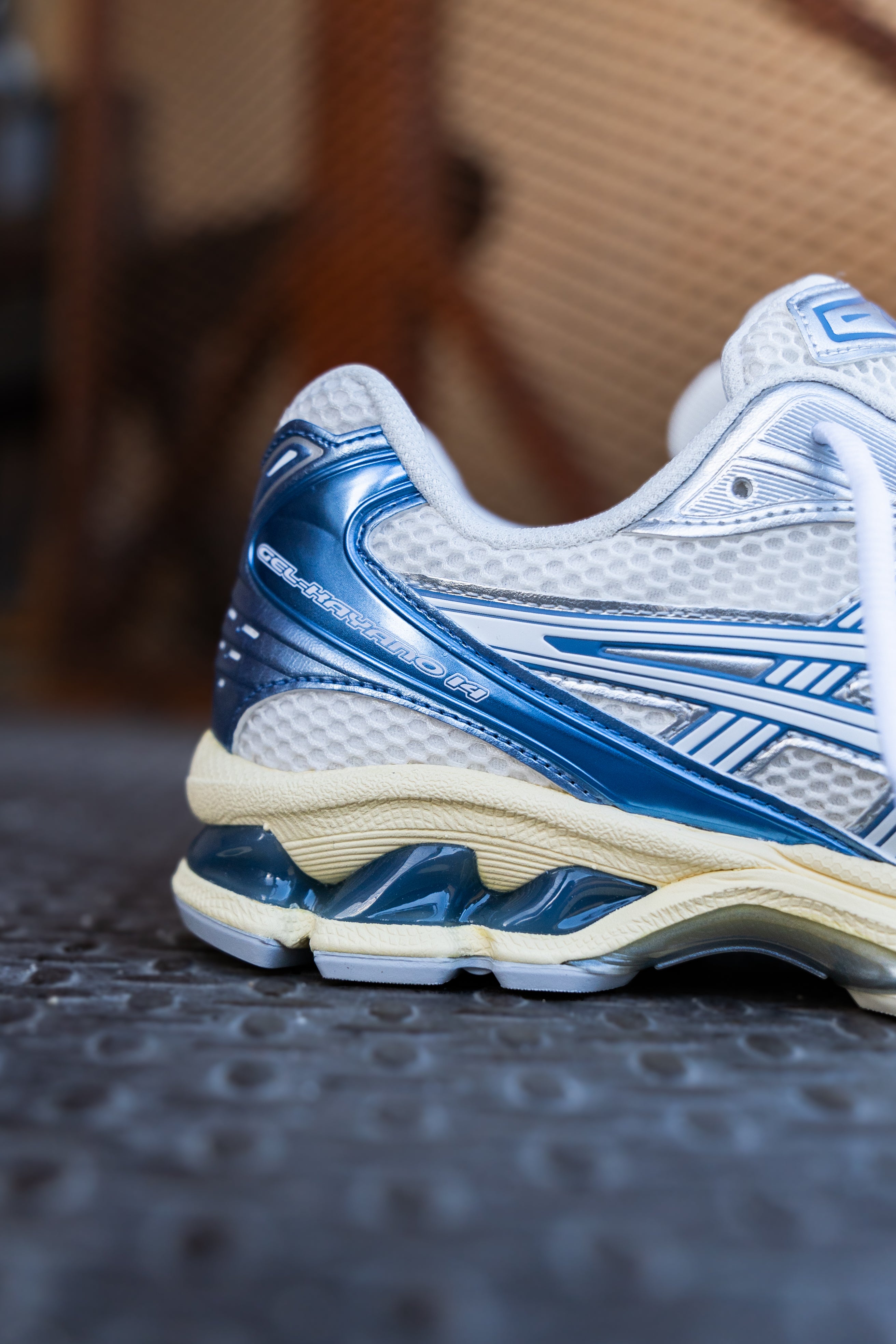 Mens Asics Gel-Kayano 14 (Cream/Denim Blue)