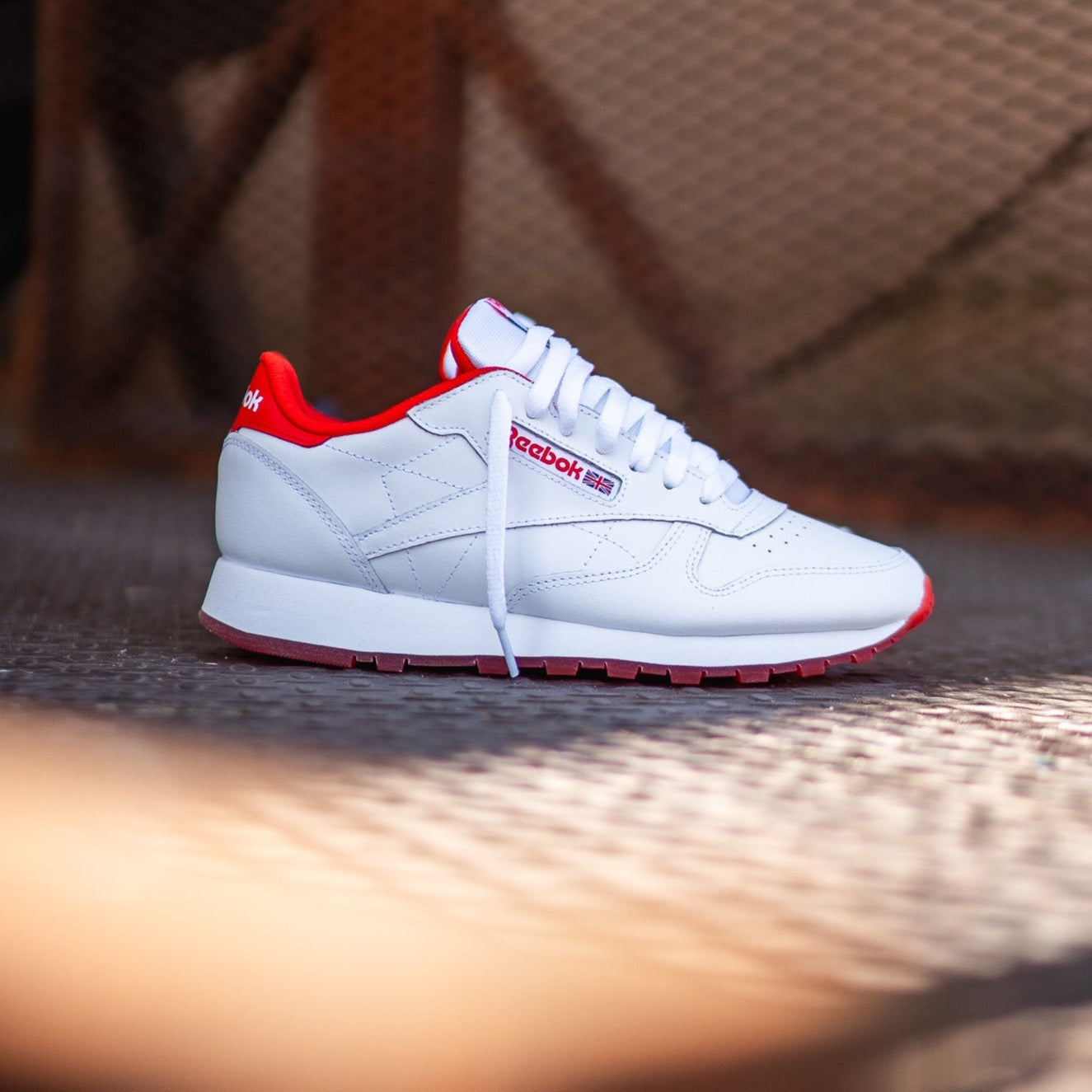 Mens Reebok Classic Leather (White/Red) - Reebok