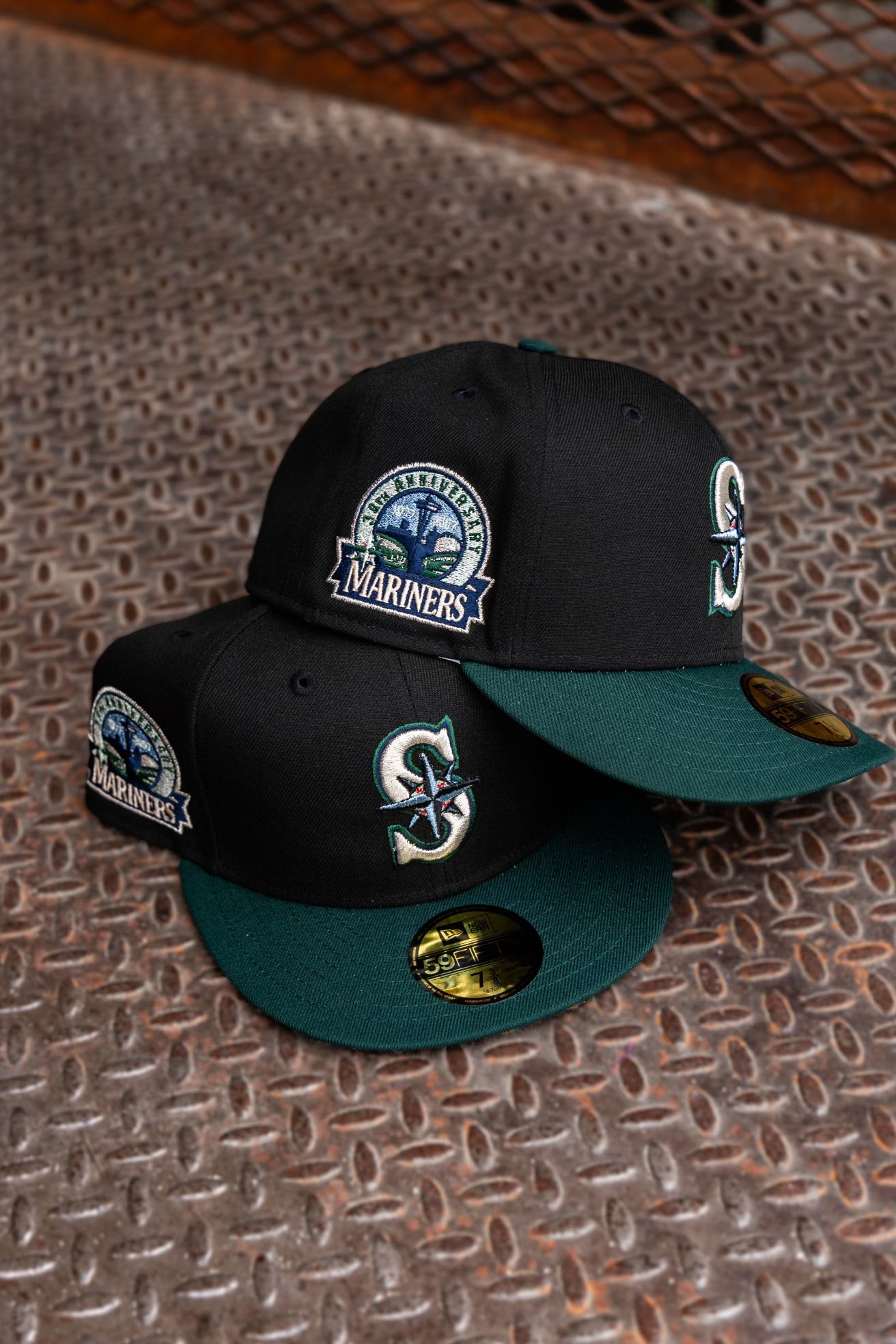 New Era Seattle Mariners 30th Anniversary Grey UV (Black/Dark Green) 59Fifty Fitted