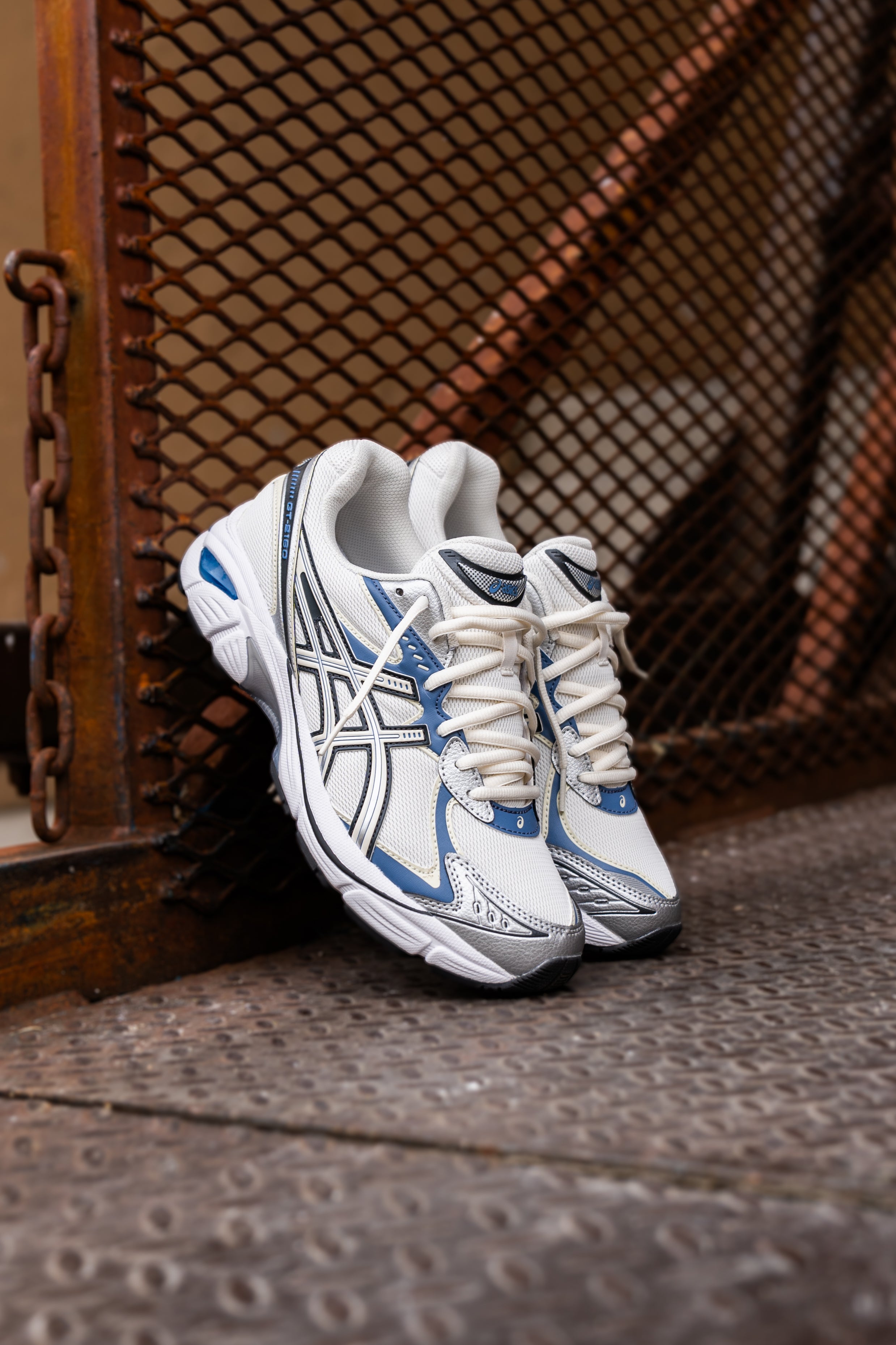 Mens Asics GT-2160 (Cream/Denim Blue)