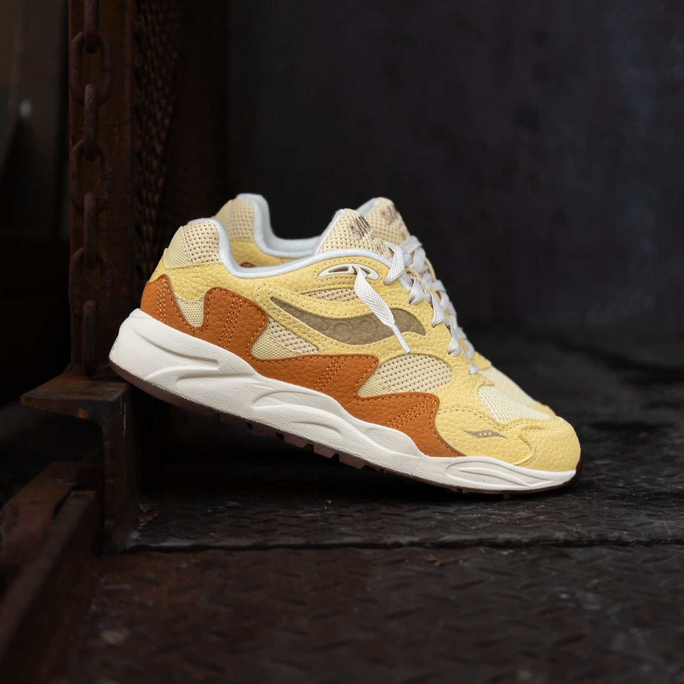 Mens Saucony Grid Shadow 2 (Mustard/Tan) - Saucony