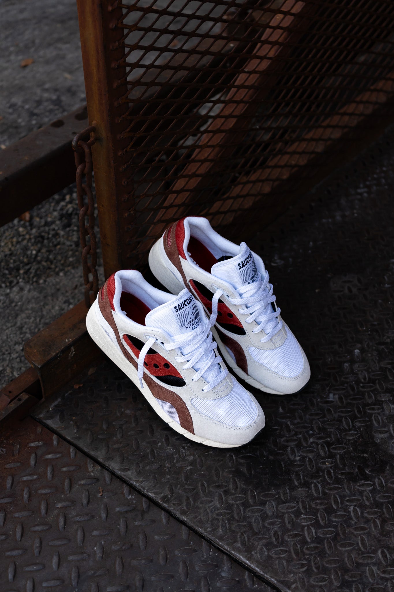 Mens Saucony Shadow 6000 (White/Rust) - Saucony