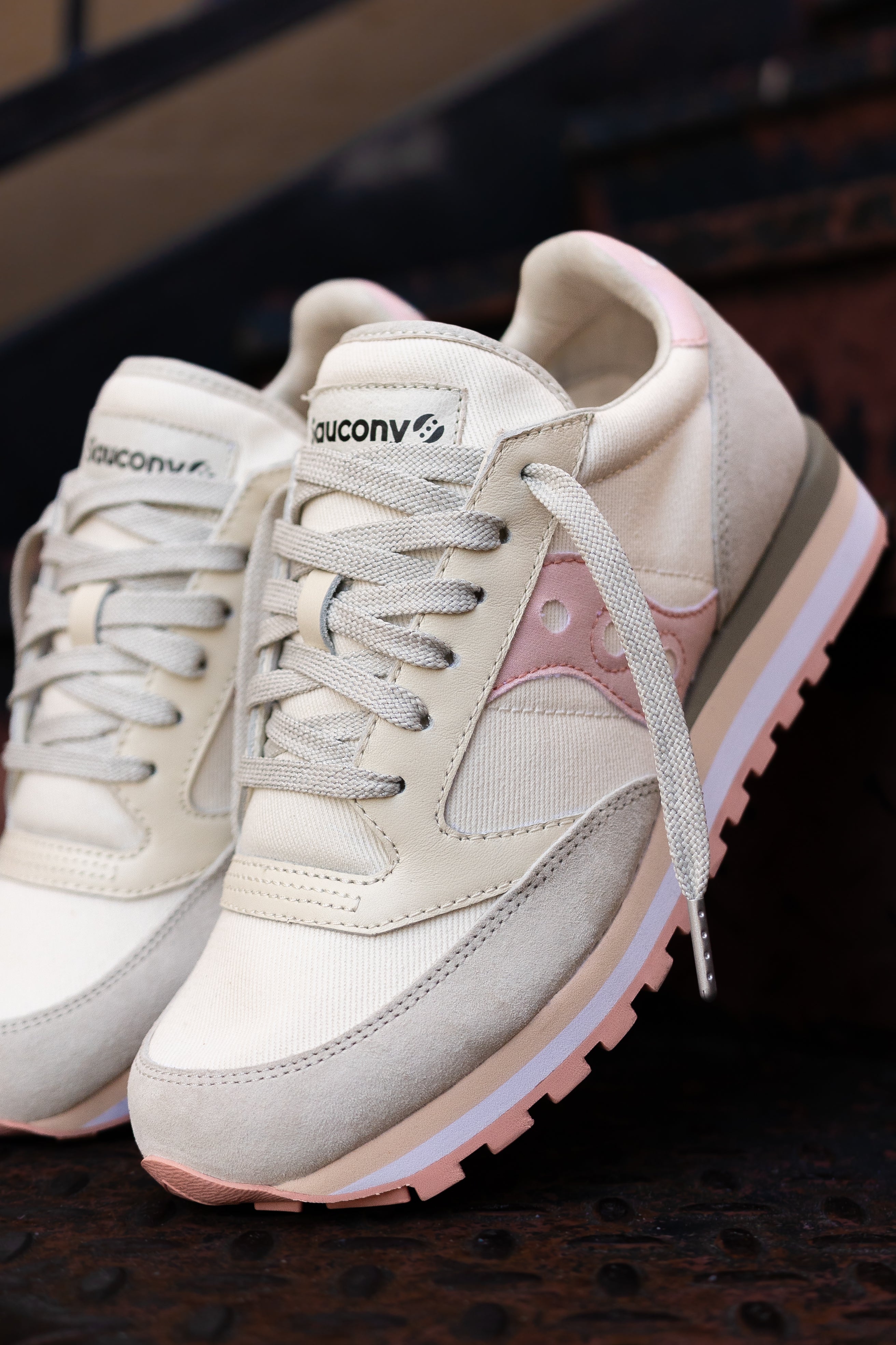 Women Saucony Jazz Triple (Beige/Salmon) S60778-2 - Saucony