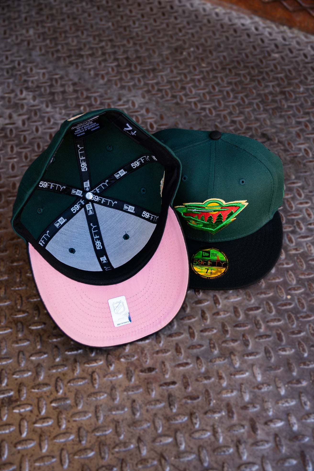 New Era Minnesota Wild All-Star Game Pink UV (Dark Green/Black) 59Fifty Fitted